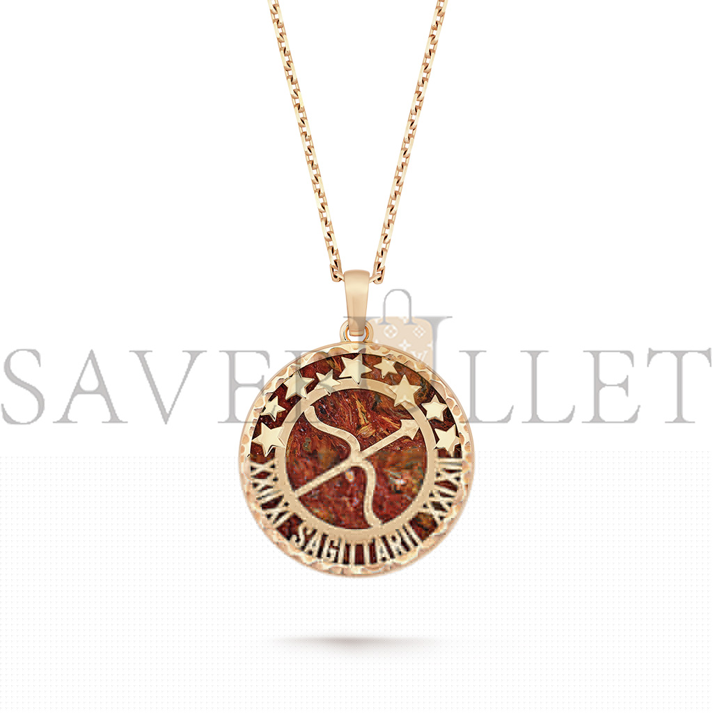V*N CL*F arpels zodiaque long necklace sagittarii (sagittarius) - rose gold, pietersite  vcarp9r700